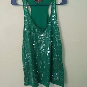 Tank top with sequins